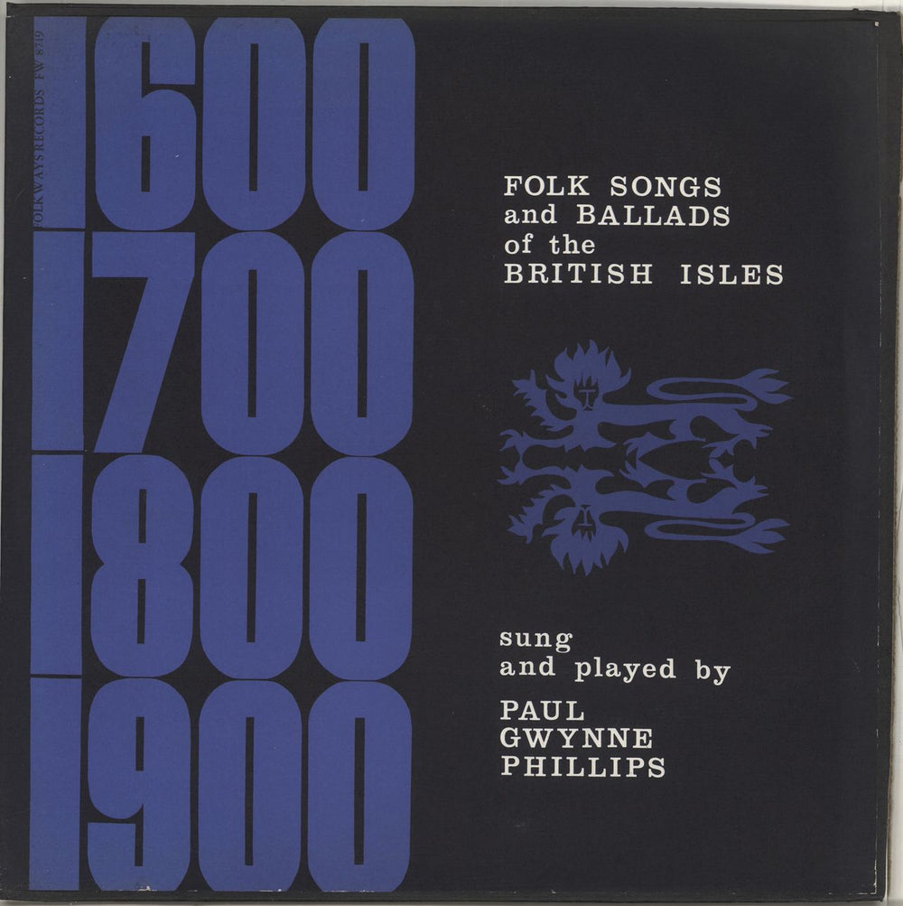 Various-Folk Folk Songs and Ballads of the British Isles US vinyl LP album (LP record) FW8719