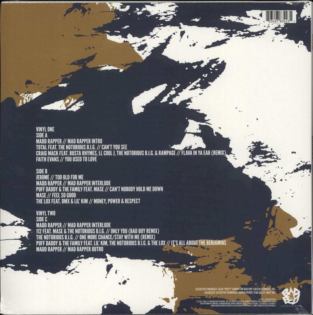 Various-Hip Hop & Rap Bad Boy Greatest Hits Volume 1 - Black & White Vinyl - Sealed UK 2-LP vinyl record set (Double LP Album) 603497834235