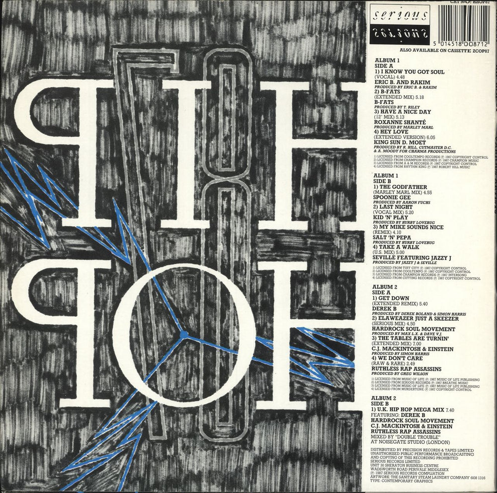 Various-Hip Hop & Rap Hip Hop 87 UK 2-LP vinyl record set (Double LP Album) 5014518008712