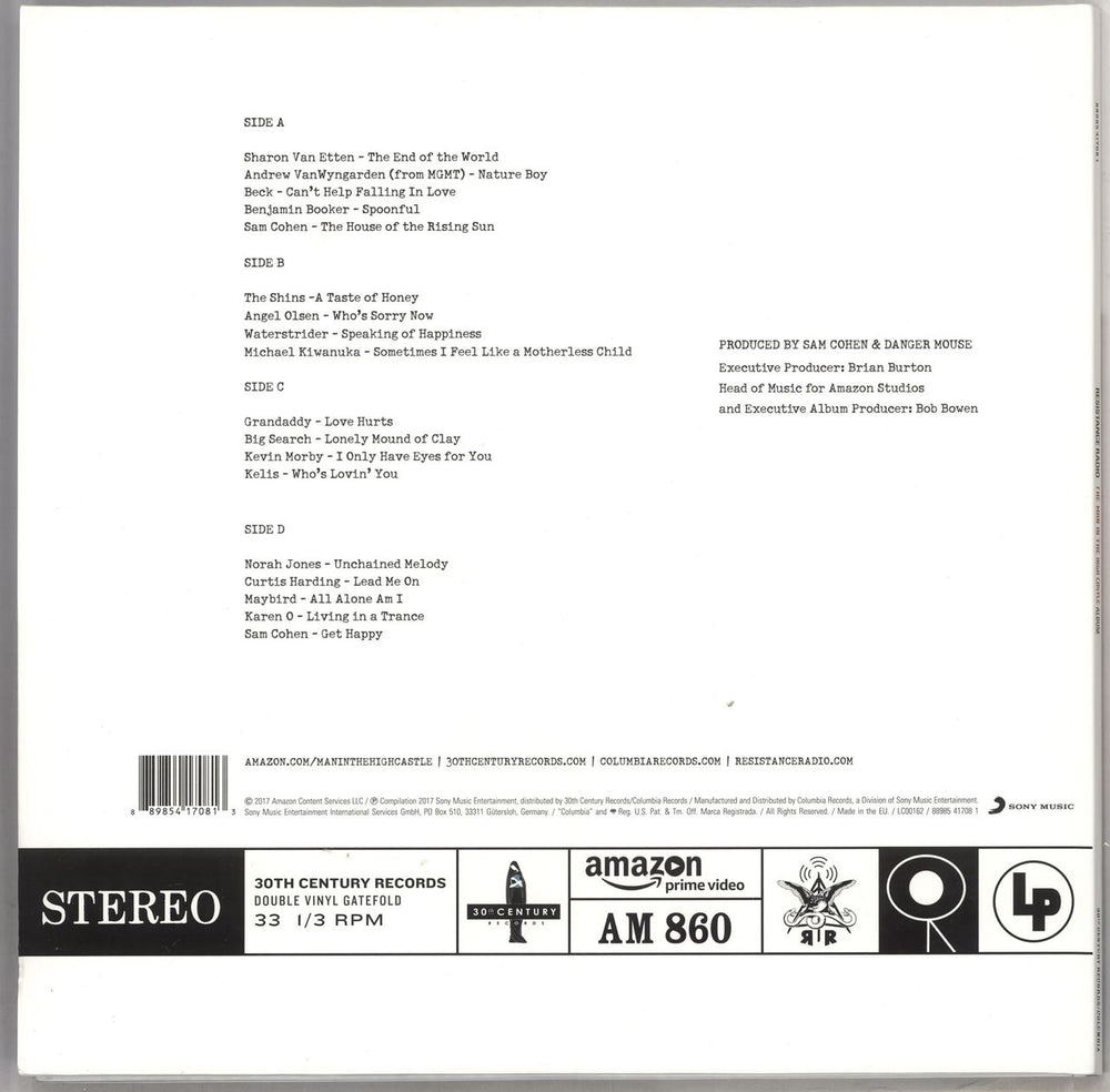 Various-Indie Resistance Radio: The Man In The High Castle Album UK 2-LP vinyl record set (Double LP Album) 889854170813