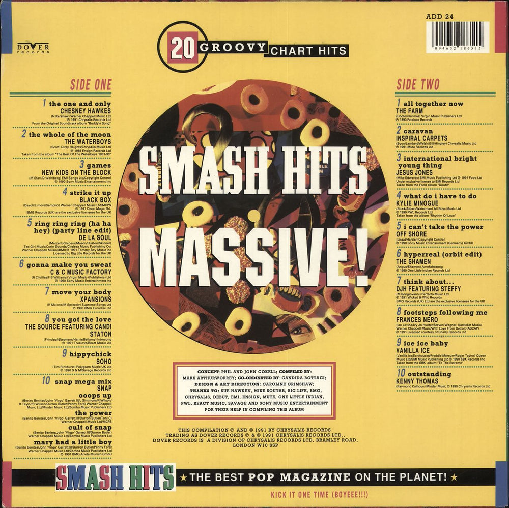 Various-Pop Smash Hits Massive! UK vinyl LP album (LP record) 094632186515