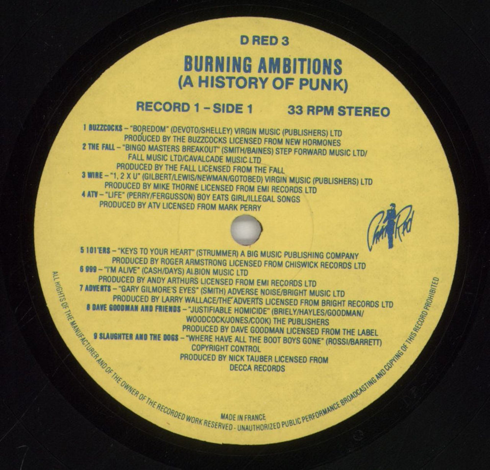 Various-Punk & New Wave Burning Ambitions: A History Of Punk - VG UK 2-LP vinyl record set (Double LP Album) PVA2LBU860534