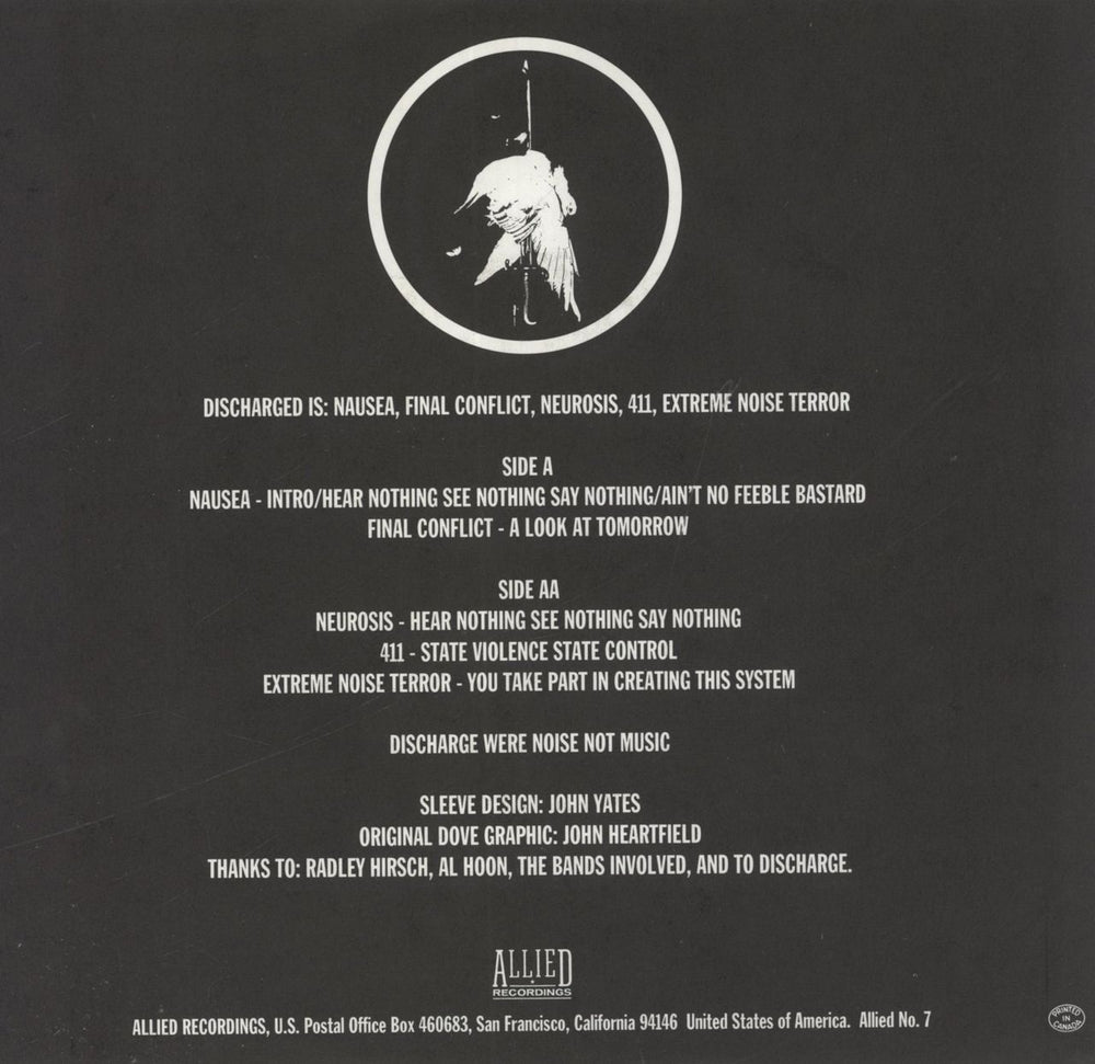 Various-Punk & New Wave Discharged - From Home Front To War Front US 7" vinyl single (7 inch record / 45)