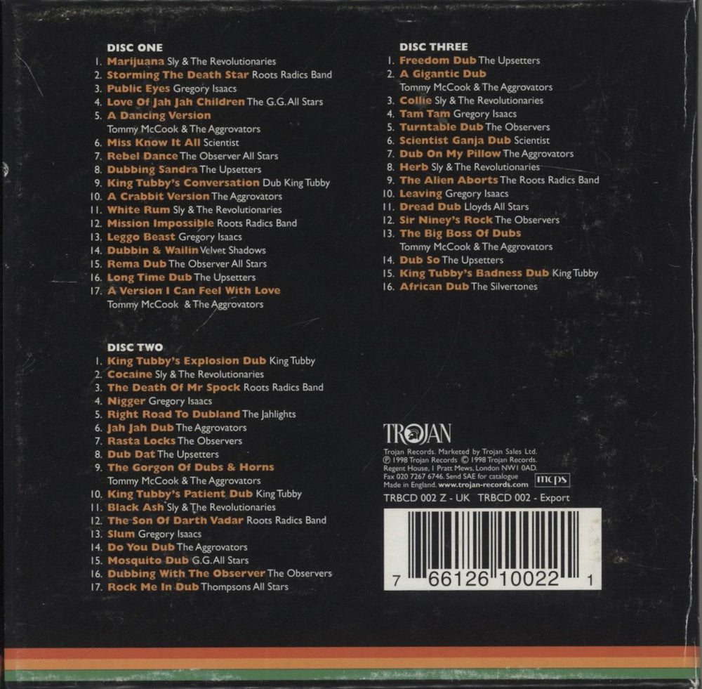 Various-Reggae & Ska Trojan Dub Box Set UK 3-CD album set (Triple CD) 766126100221