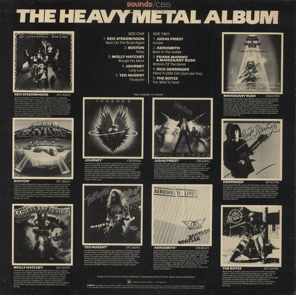 Various-Rock & Metal The Heavy Metal Album - The Sounds Album Volume 4 UK vinyl LP album (LP record)