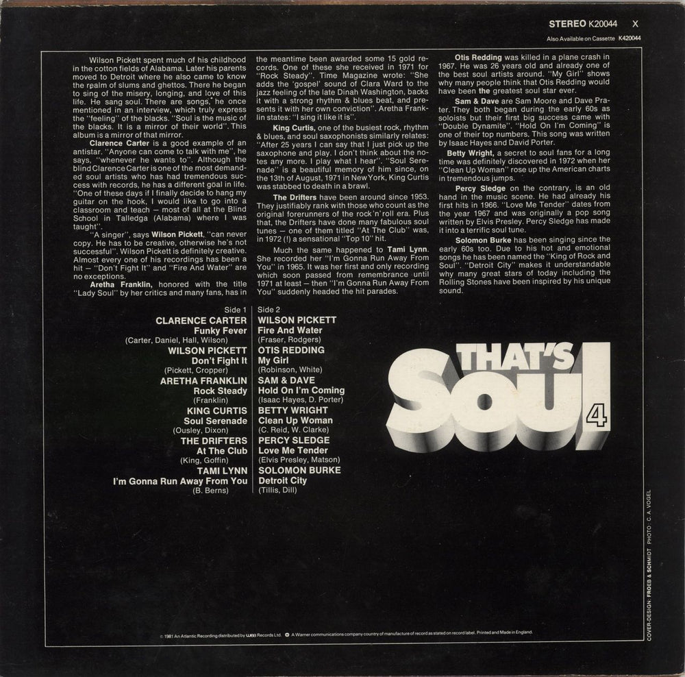 Various-Soul & Funk That's Soul Vol. 4 UK vinyl LP album (LP record)