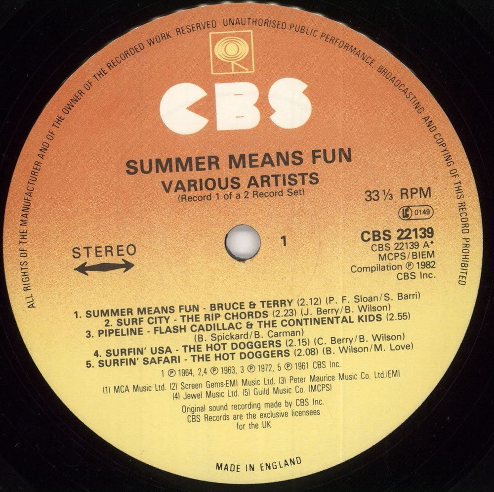 Various-Surf & Instrumental Summer Means Fun UK 2-LP vinyl record set (Double LP Album) VGW2LSU726449