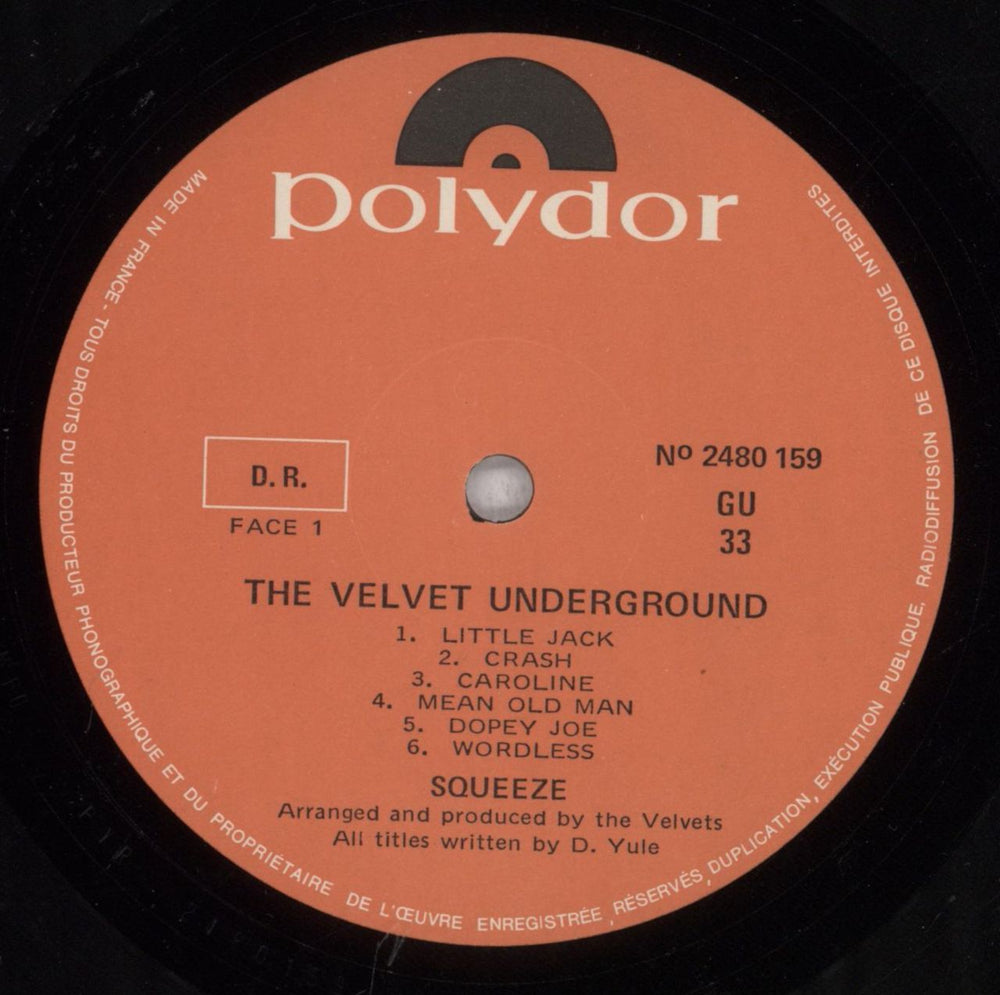 Velvet Underground Squeeze French vinyl LP album (LP record) VUNLPSQ842568