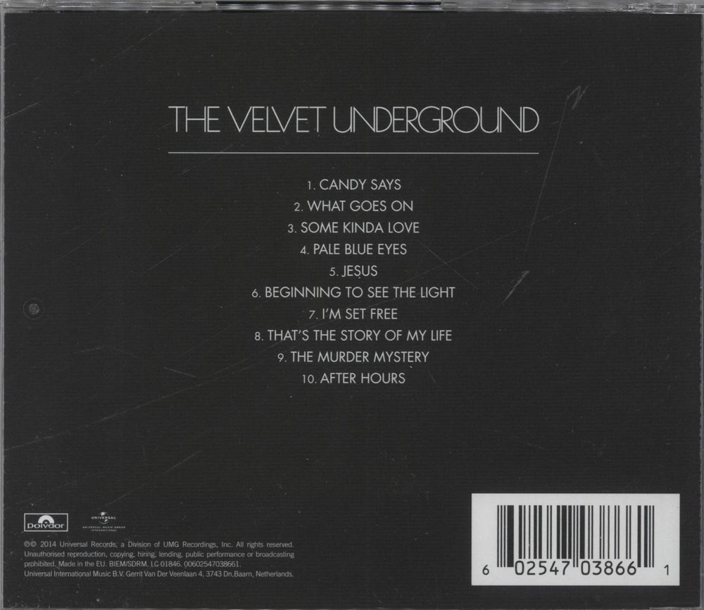 Velvet Underground The Velvet Underground UK CD album (CDLP)