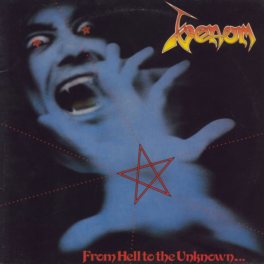 Venom From Hell To The Unknown... - Red + Black Vinyl UK 2-LP vinyl record set (Double LP Album) RAWLP001