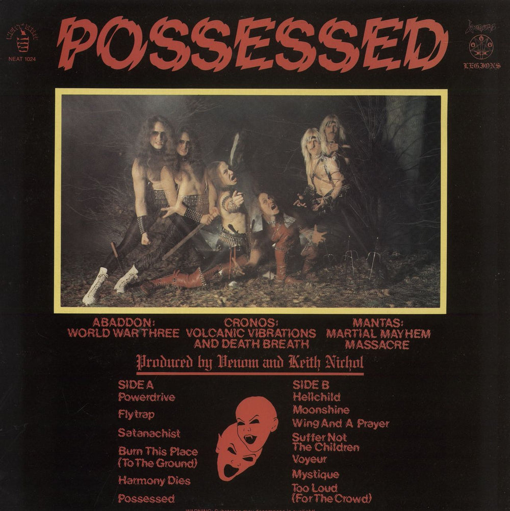 Venom Possessed UK vinyl LP album (LP record)