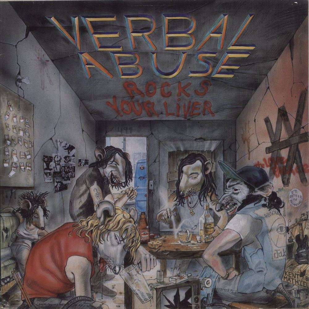 Verbal Abuse Rocks Your Liver - Yellow Vinyl German vinyl LP album (LP record) WEBITE007