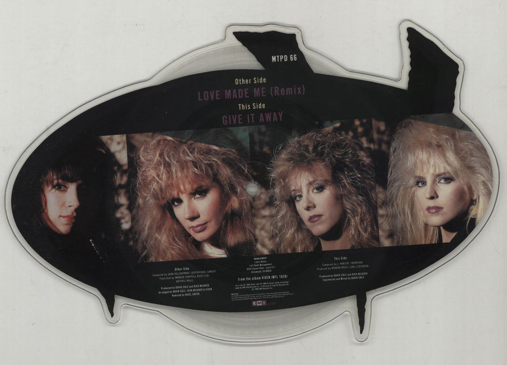 Vixen Love Made Me UK shaped picture disc (picture disc vinyl record) 5099920336509