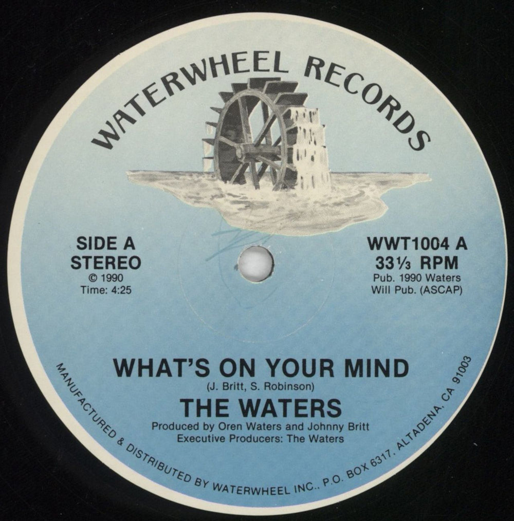 Waters What's On Your Mind US 12" vinyl single (12 inch record / Maxi-single) WWT1004