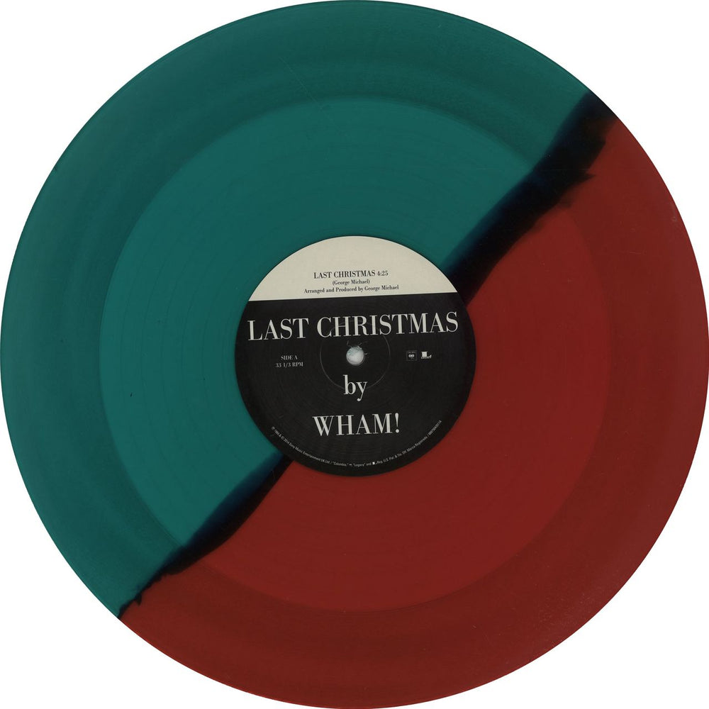 Wham Last Christmas - RSD Translucent Red & Green Vinyl US 12" vinyl single (12 inch record / Maxi-single) WHA12LA658717