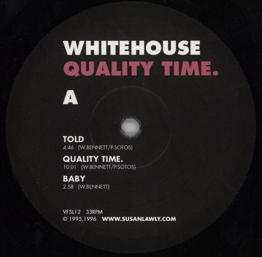 Whitehouse Quality Time UK vinyl LP album (LP record) WA7LPQU820758