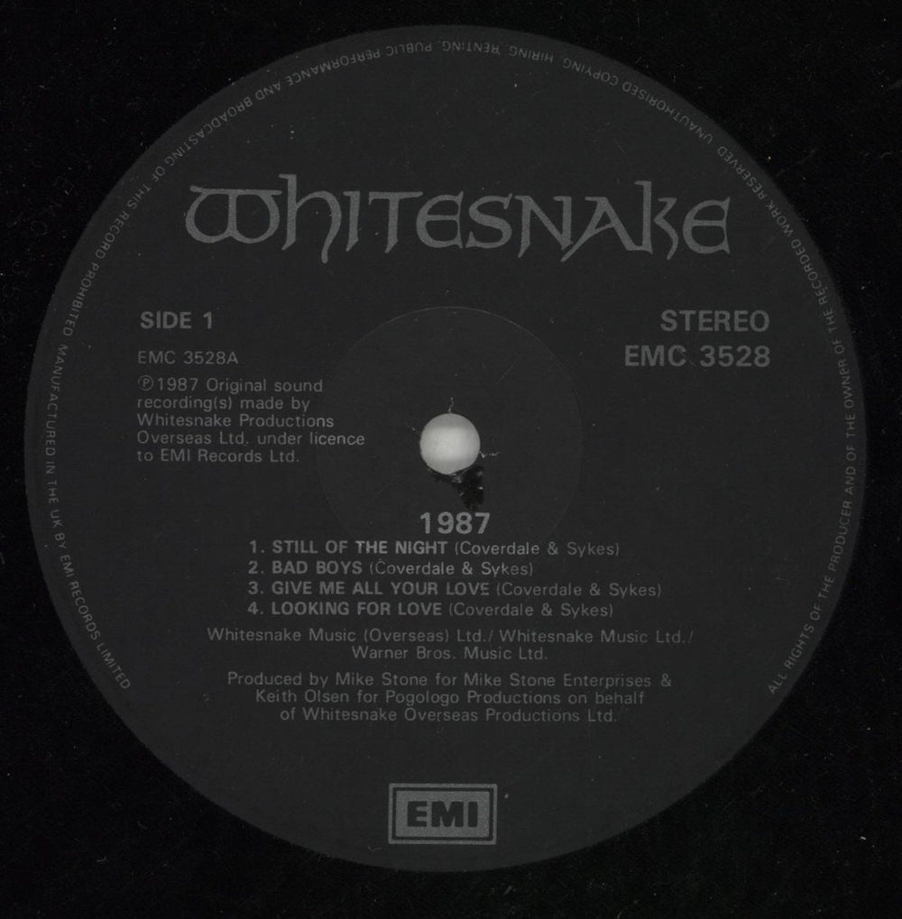 Whitesnake 1987 - Hype Stickered - Shrink UK vinyl LP album (LP record) WHILPHY868510