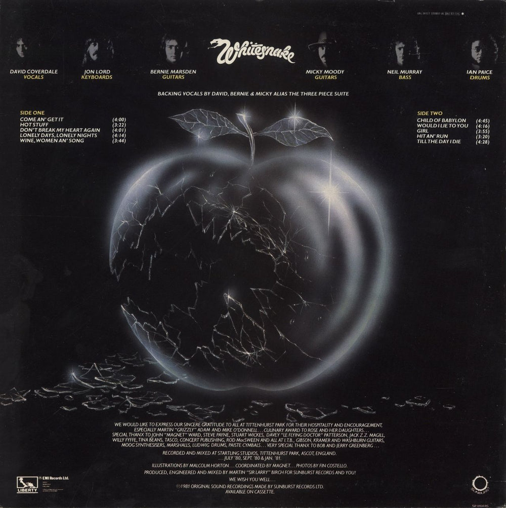 Whitesnake Come An' Get It + Merch Insert - EX UK vinyl LP album (LP record)