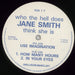 Who The Hell Does Jane Smith Think She Is Use Imagination UK 12" vinyl single (12 inch record / Maxi-single) 9J512US866235