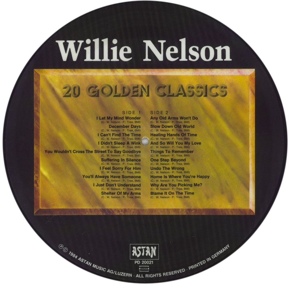 Willie Nelson 20 Golden Classics German vinyl LP album (LP record)