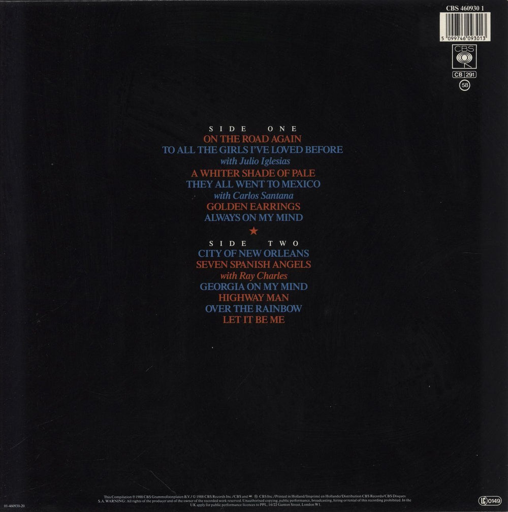 Willie Nelson Collection Dutch vinyl LP album (LP record) 5099746093013