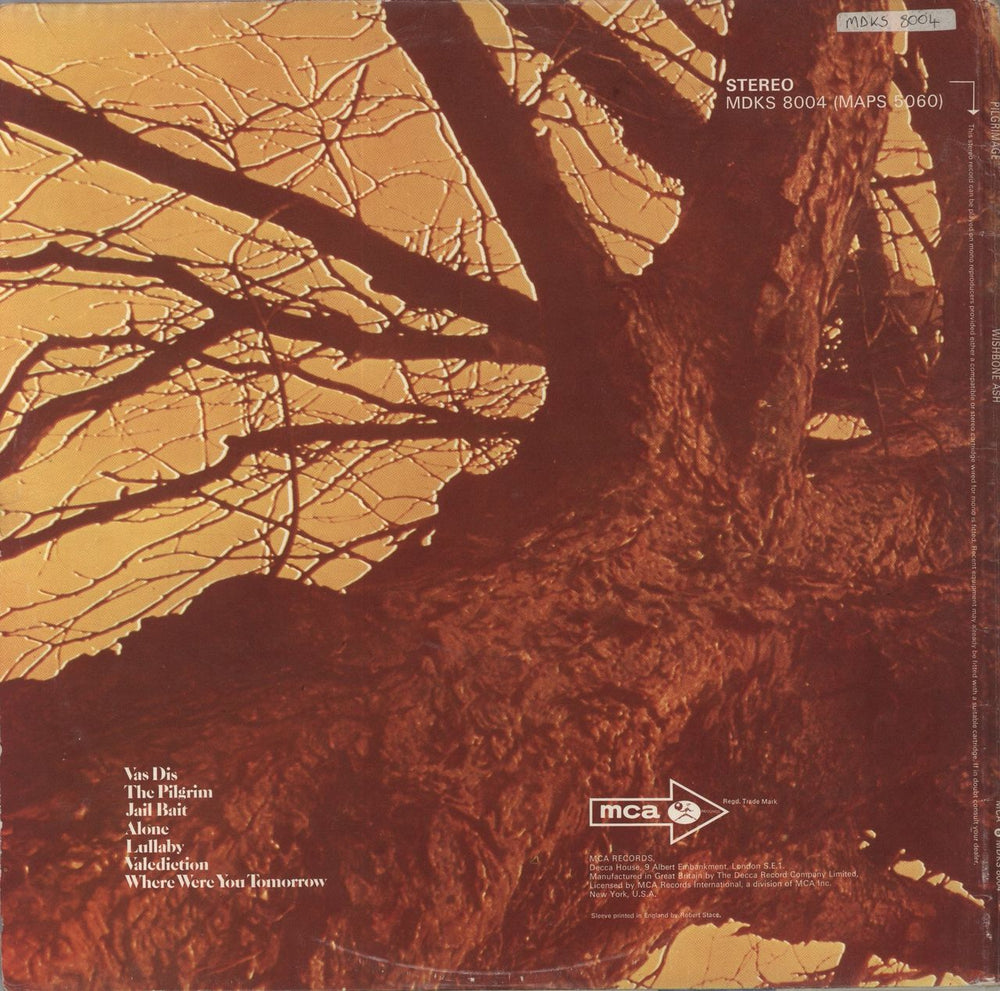 Wishbone Ash Pilgrimage - 2nd - EX UK vinyl LP album (LP record)