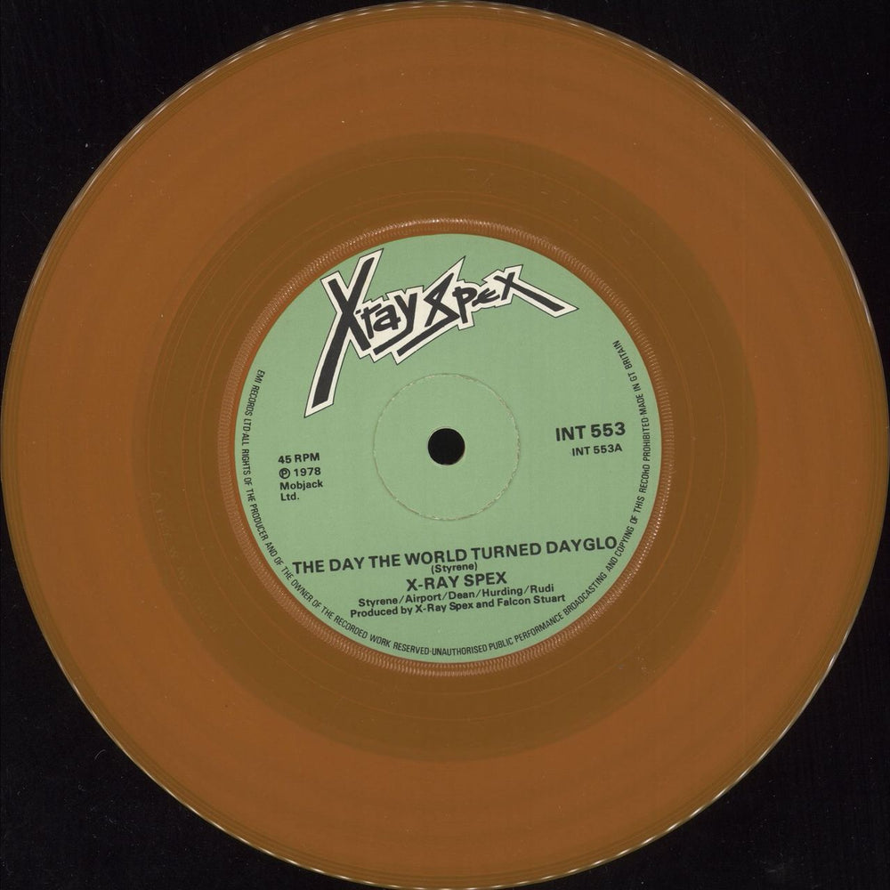 X-Ray Spex The Day The World Turned Day-Glo - Orange UK 7