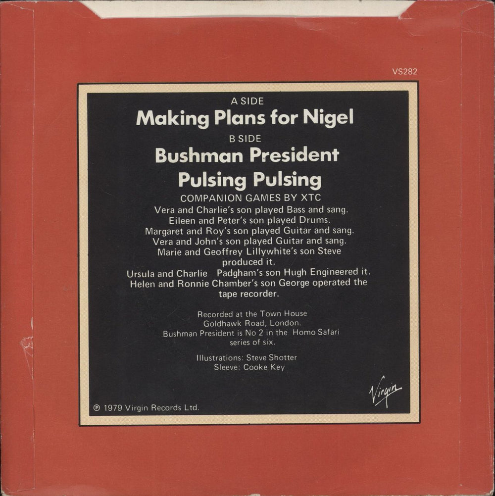 XTC Making Plans For Nigel - Grey labels UK 7" vinyl single (7 inch record / 45)