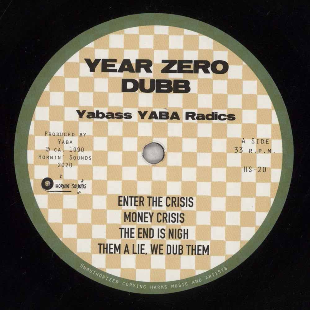 Yabass Yaba Radics Year Zero Dubb UK vinyl LP album (LP record) 60BLPYE843213