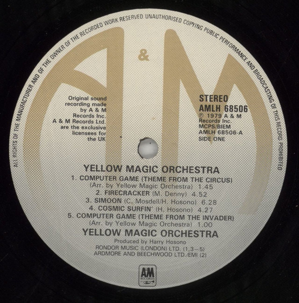 Yellow Magic Orchestra Yellow Magic Orchestra UK Promo vinyl LP album (LP record) YMOLPYE764151