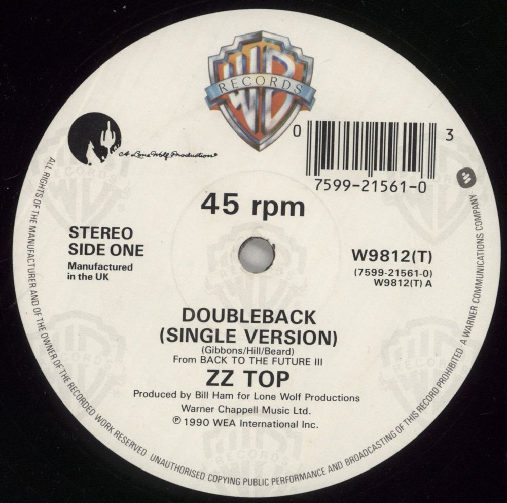 ZZ Top Doubleback + Poster UK 12" vinyl single (12 inch record / Maxi-single) ZZT12DO31462