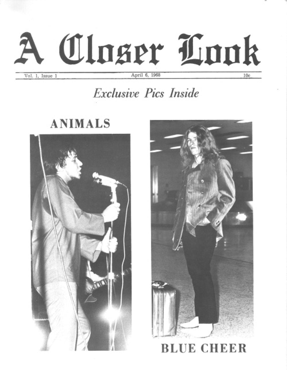 A Closer Look Vol 1, Issue 1 US magazine APRIL 6 1968