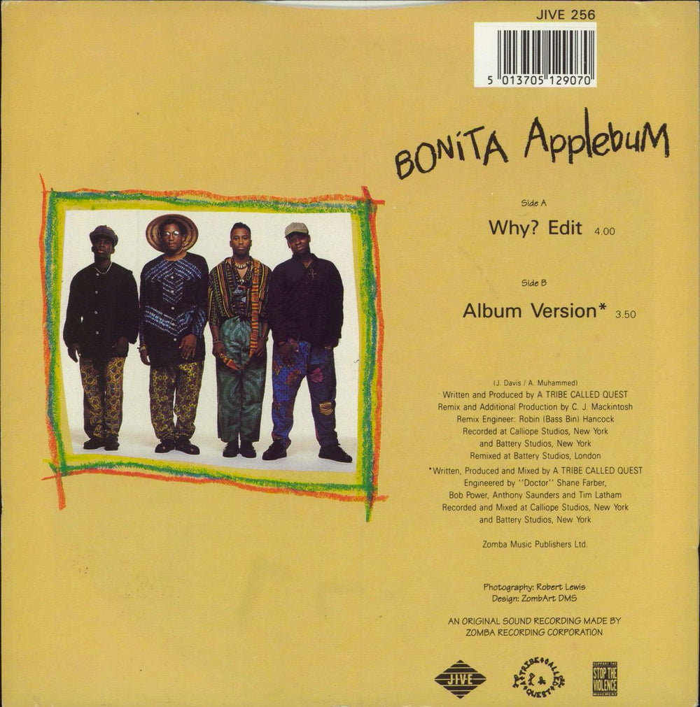 A Tribe Called Quest Bonita Applebum UK 7" vinyl single (7 inch record / 45) 5013705129070