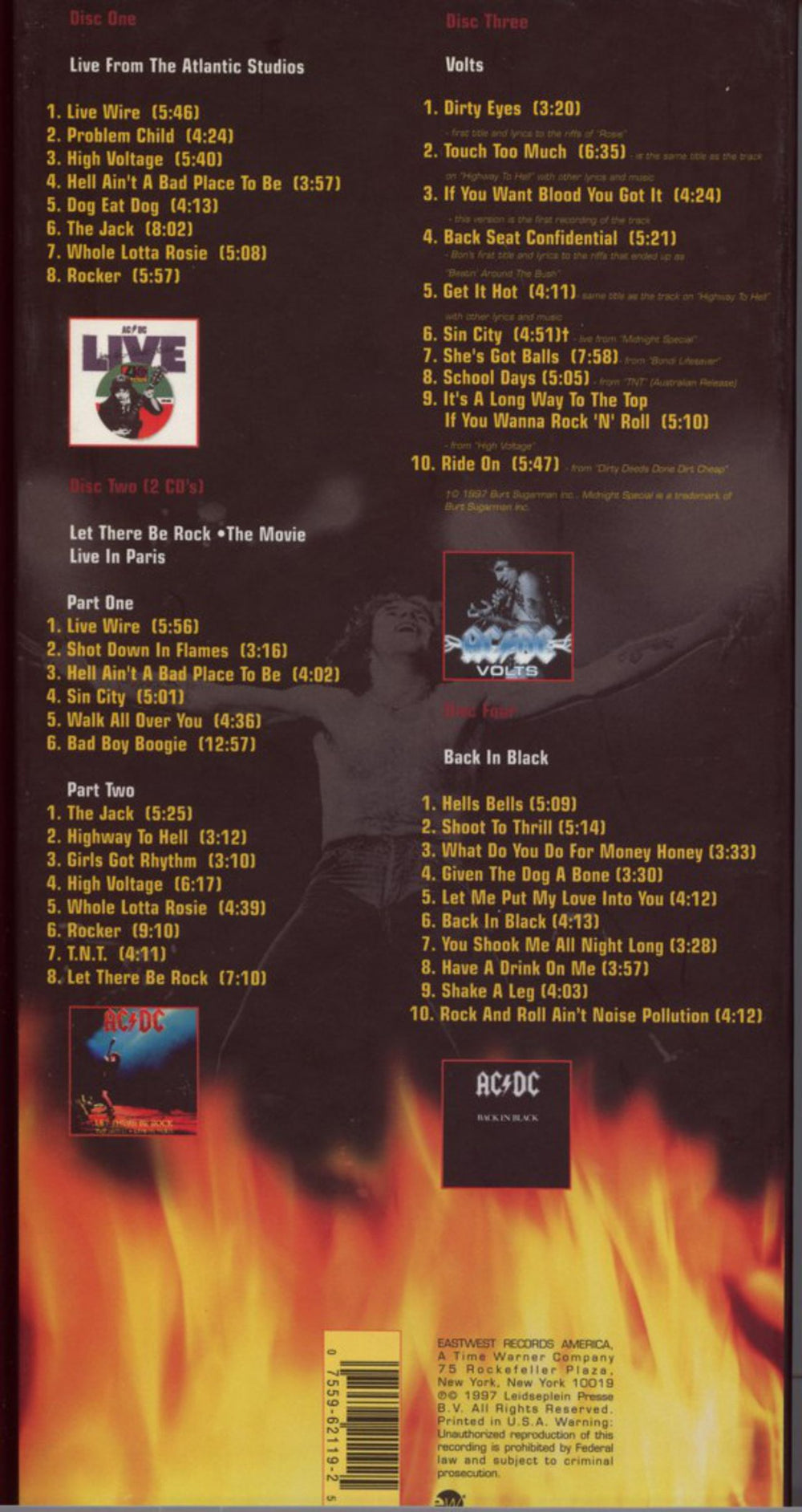 AC/DC Bonfire - 5 Cd Box US CD Album Box Set ACDDXBO700233