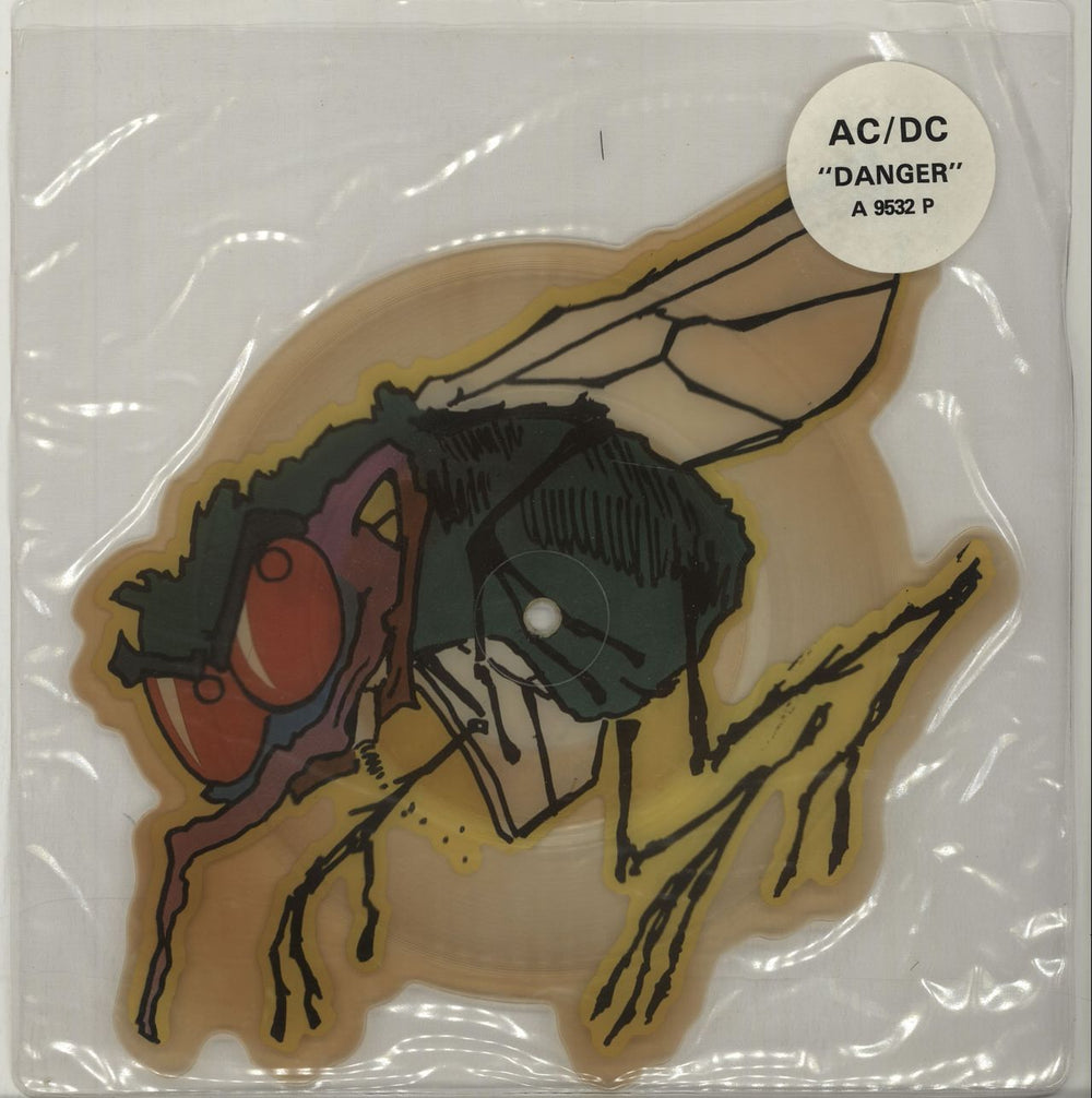 AC/DC Danger - Tea Stained UK shaped picture disc (picture disc vinyl record) A9532P