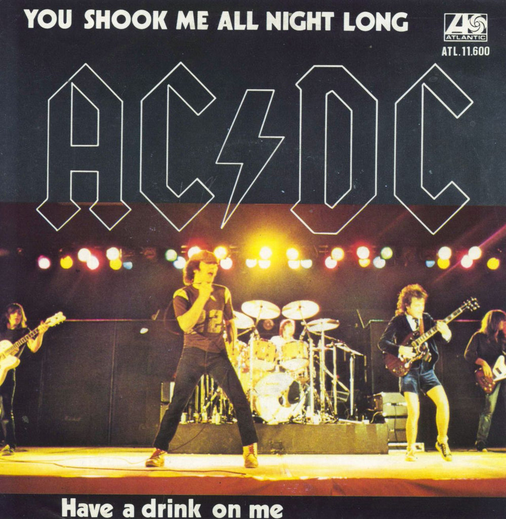 AC/DC You Shook Me All Night Long Dutch 7" vinyl single (7 inch record / 45) ATL11600