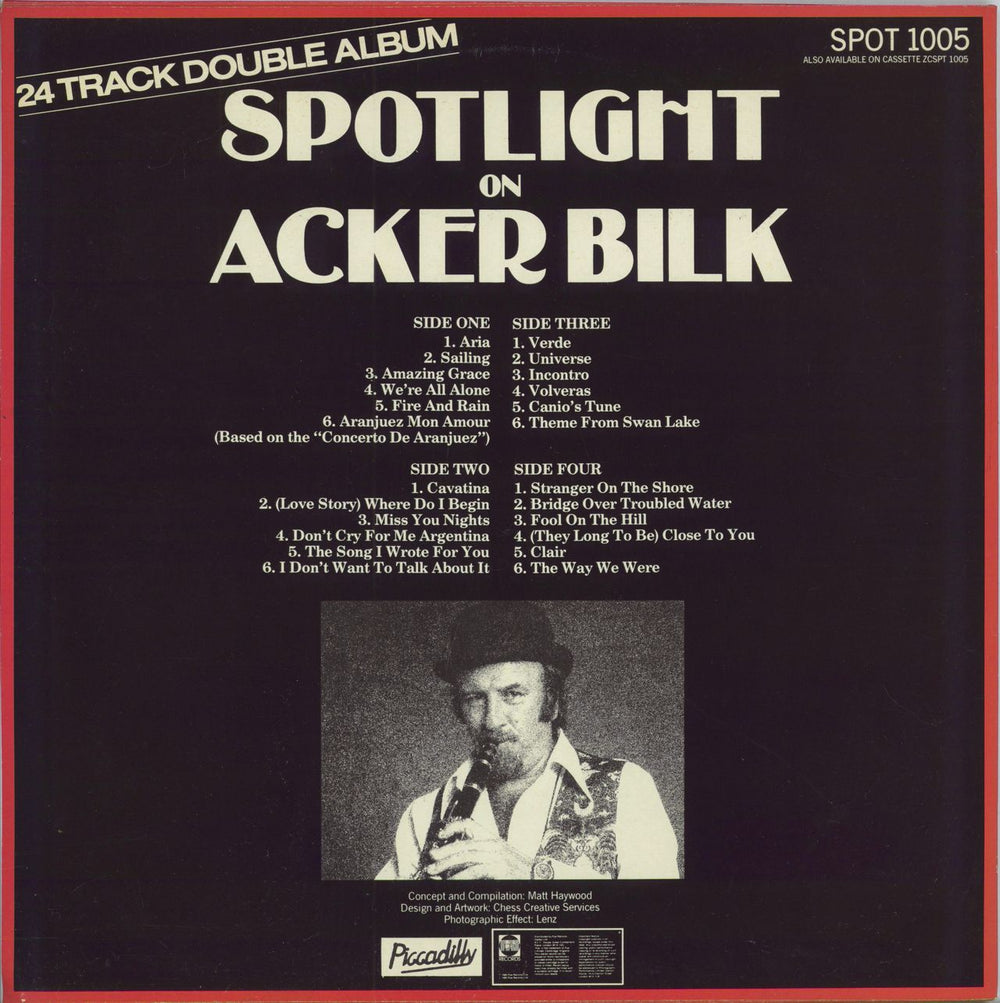 Acker Bilk Spotlight On Acker Bilk - Autographed UK 2-LP vinyl record set (Double LP Album)