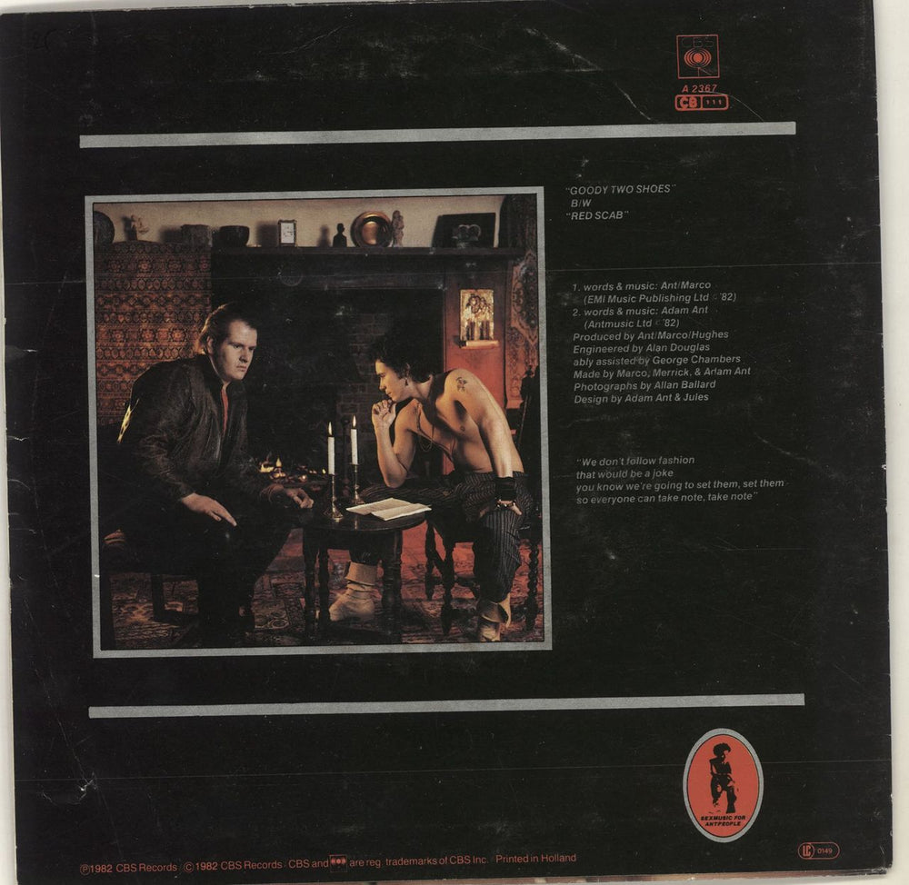 Adam Ant Goody Two Shoes Dutch 7" vinyl single (7 inch record / 45) A~A07GO702416