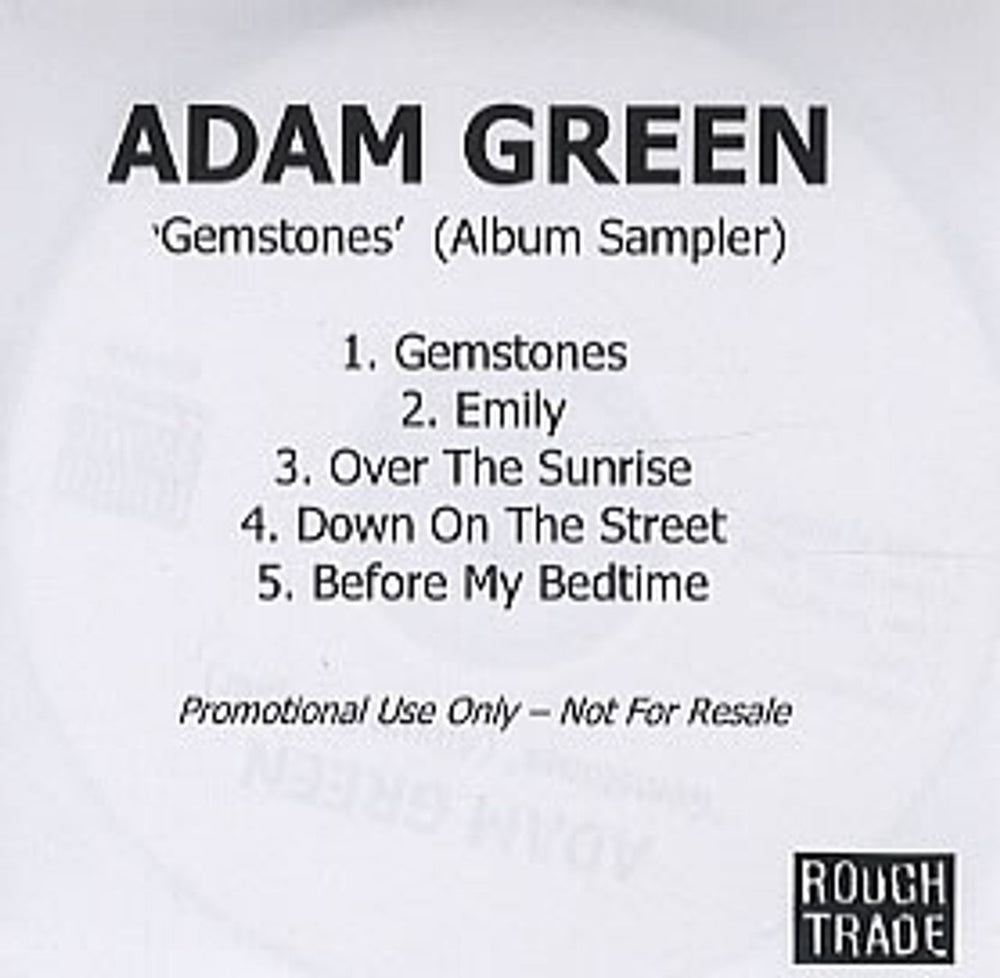 Adam Green Gemstones - Album Sampler UK Promo CD-R acetate CD-R ACETATE