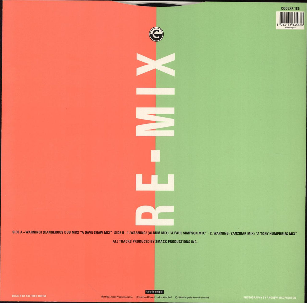 Adeva Warning! UK 12" vinyl single (12 inch record / Maxi-single) 5013136335880