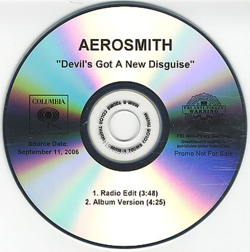Aerosmith Devil's Got A New Disguise US Promo CD-R acetate CD-R ACETATE