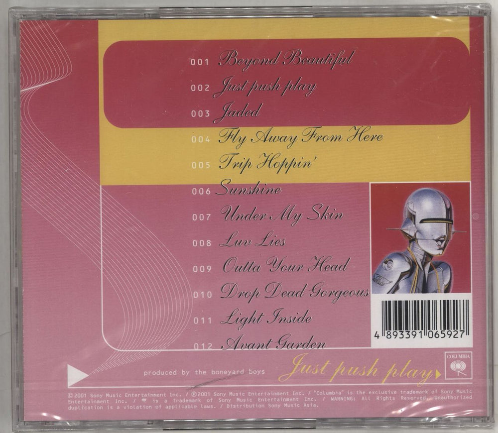 Aerosmith Just Push Play Thailand CD album (CDLP) AERCDJU181692