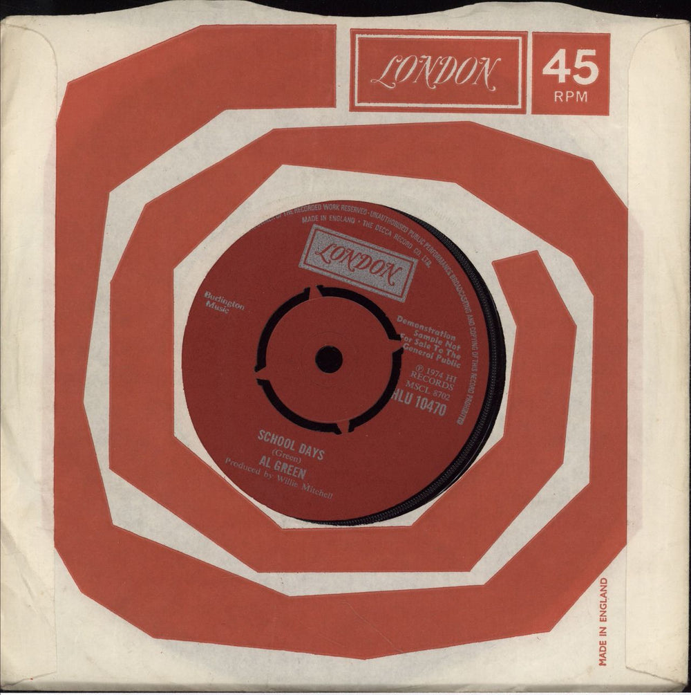 Al Green Sha-La-La (Make Me Happy) UK Promo 7" vinyl single (7 inch record / 45)