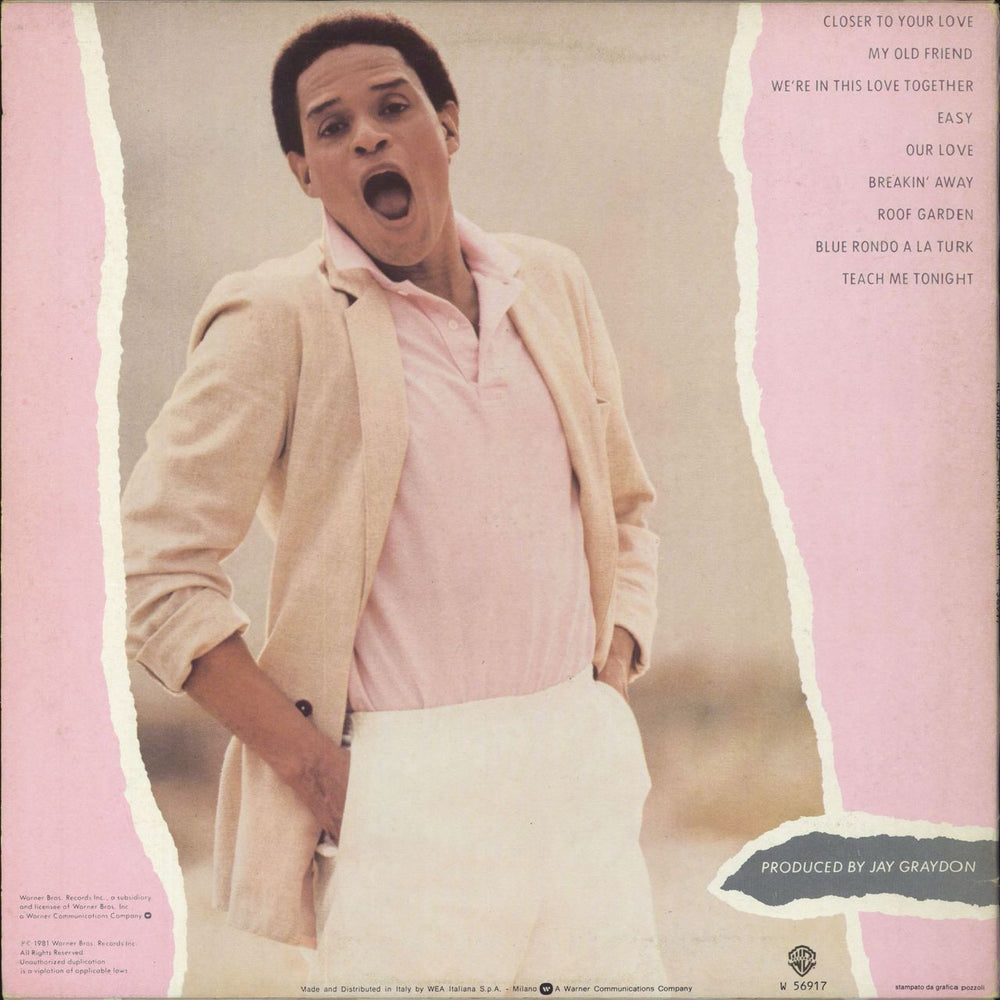 Al Jarreau Breakin' Away Italian vinyl LP album (LP record)