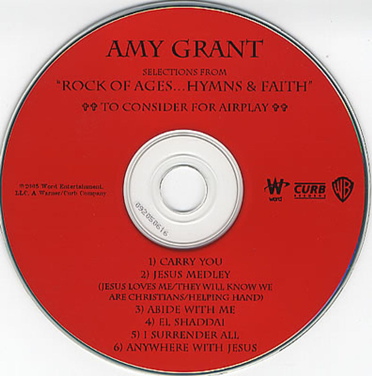 Amy Grant Selections From Rock Of Ages Hymns & Faith US CD-R