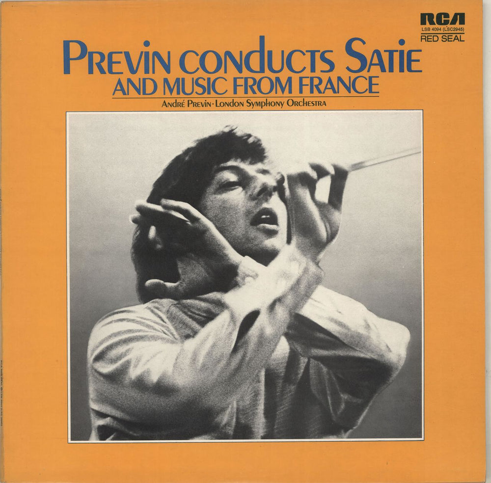 André Previn Previn Conduts Satie And Music From France UK vinyl LP album (LP record) LSB4094