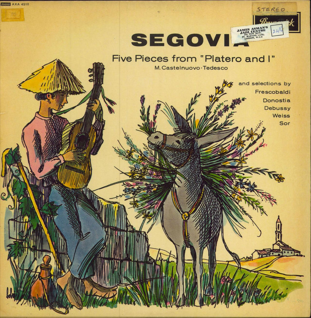 Andrés Segovia Five Pieces From "Platero And I" UK vinyl LP album (LP record) SXA4510