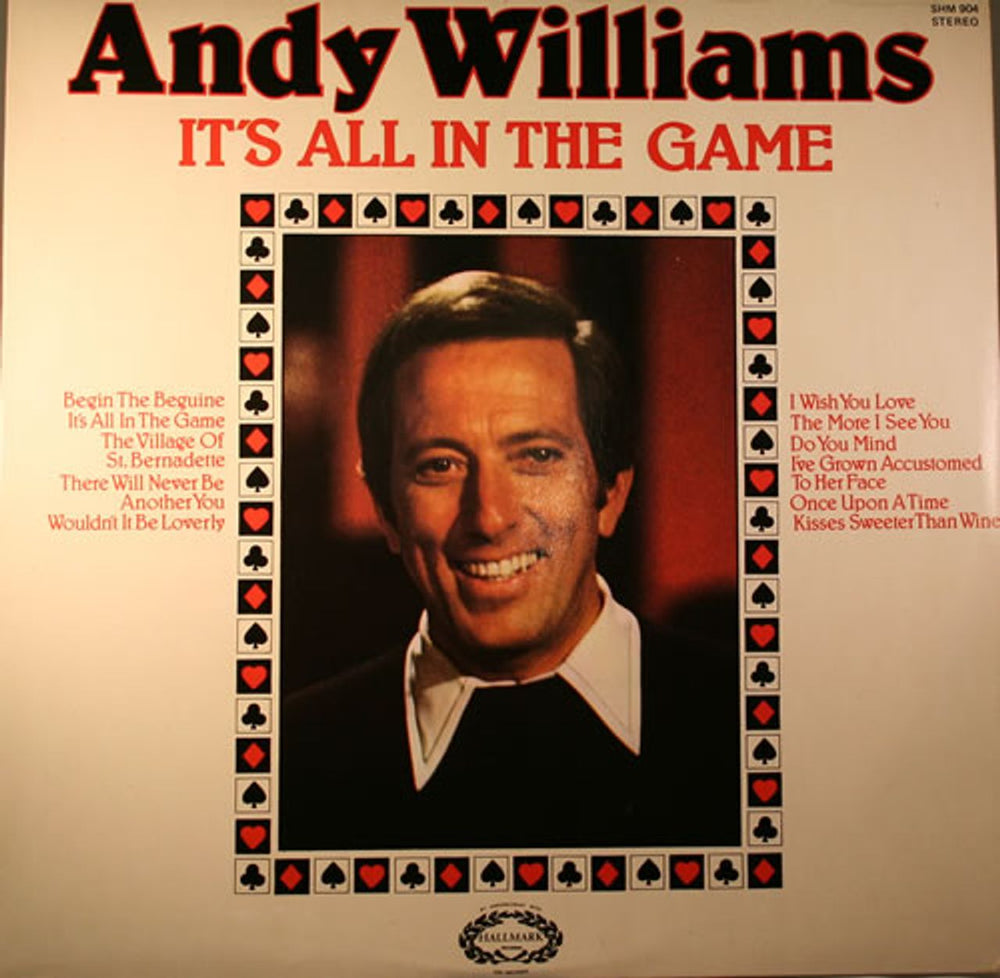 Andy Williams It's All In The Game UK vinyl LP album (LP record) SHM904