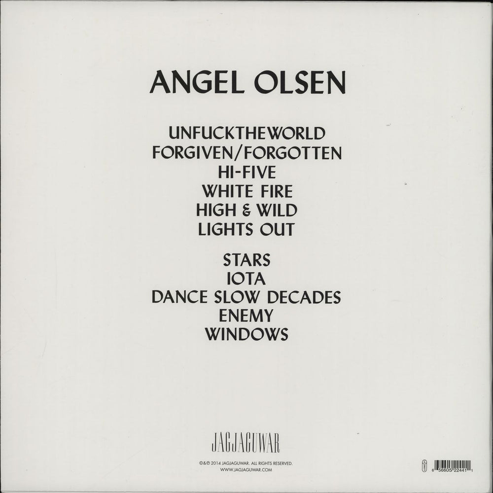 Angel Olsen Burn Your Fire For No Witness US vinyl LP album (LP record) 656605224411