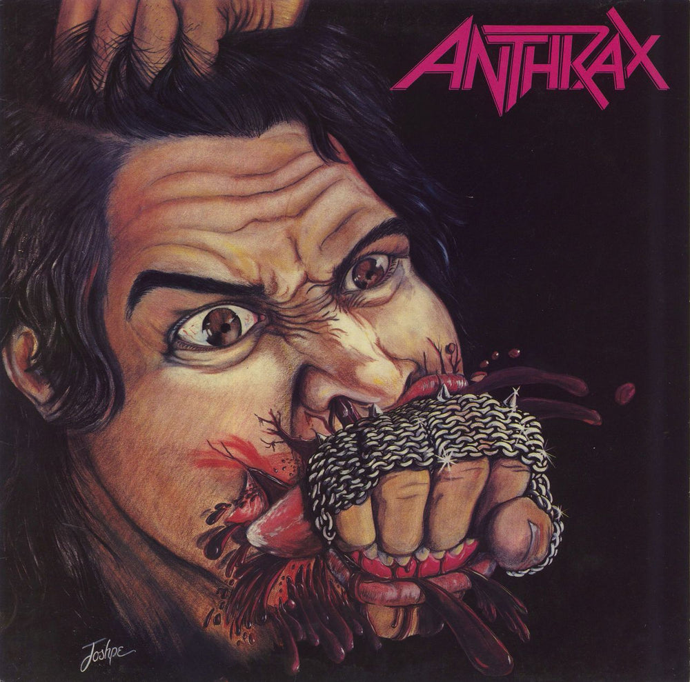 Anthrax Fistful Of Metal UK vinyl LP album (LP record) MFN14